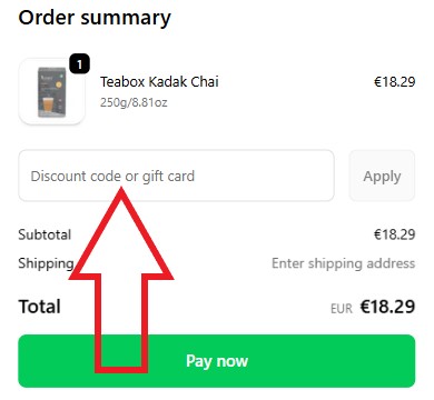 Как использовать купон в TeaBox Как использовать промокод в TeaBox